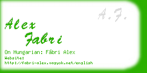 alex fabri business card