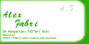 alex fabri business card